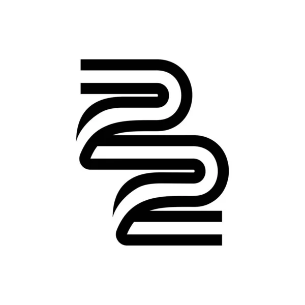 Plantilla Diseño Icono Logotipo Monograma Letras — Archivo Imágenes Vectoriales