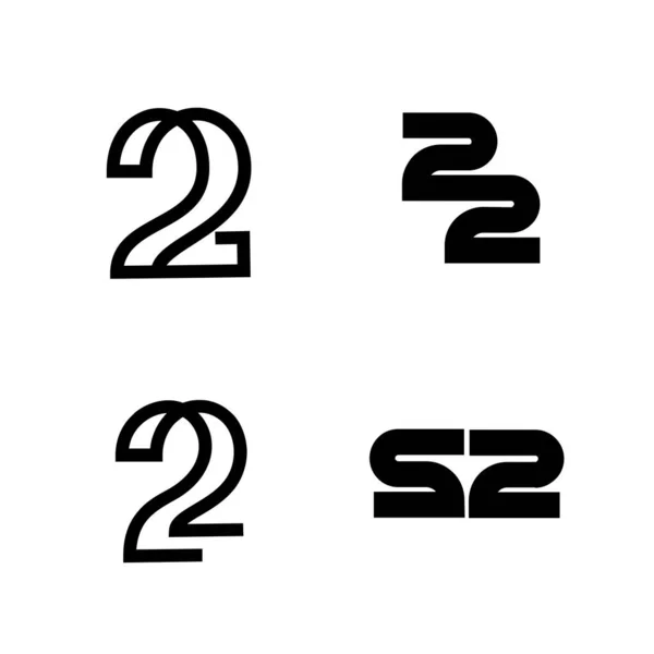 Carta Monograma Logotipo Ícone Design Modelo Conjunto Coleção —  Vetores de Stock