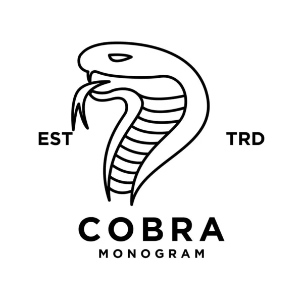 Ilustrace Designu Ikon Cobra Snake — Stockový vektor