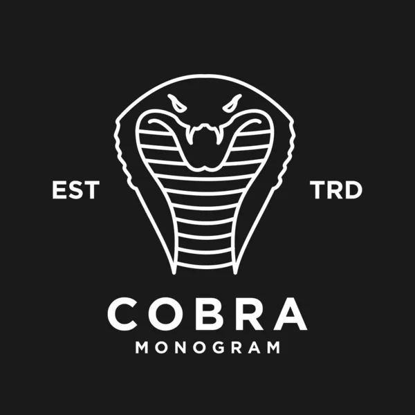 Kobra Snake Ikona Projekt Ilustracja — Wektor stockowy