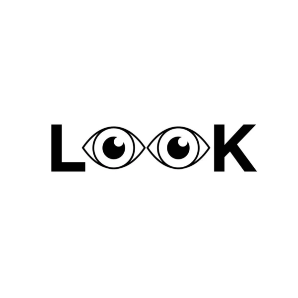 Eye Letter Olhar Design Modelo Ícone Logotipo —  Vetores de Stock
