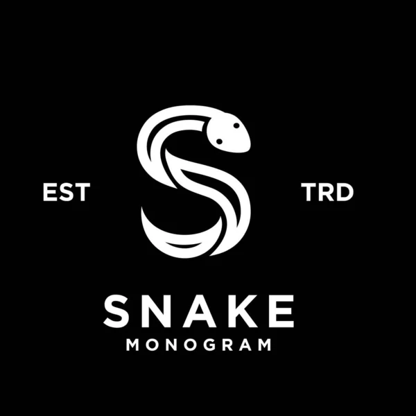 蛇形首字母图标设计模板 — 图库矢量图片