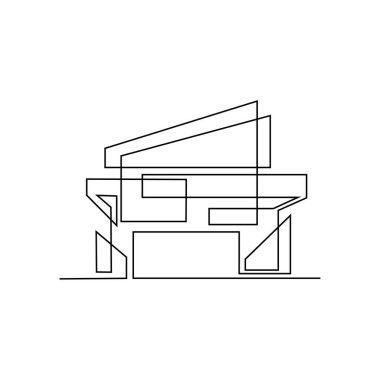 Mimari ev çizgisi çizim şablonu