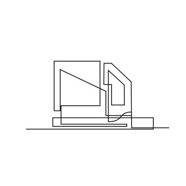 Mimari ev çizgisi çizim şablonu