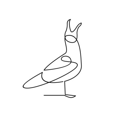 Martı tek satır simgesi tasarım örnekleme şablonu