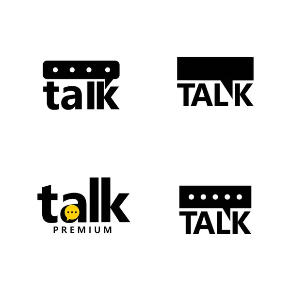 Talk Speech Chat Letter Logo Icon Design Template — Stock Vector