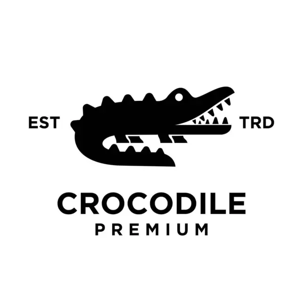 Ikona Krokodyla Wzór Ilustracji Szablon Wektor Stockowy