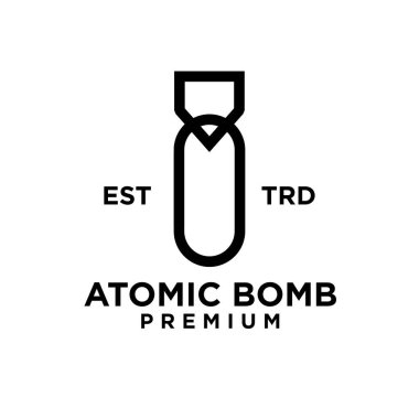 Atom Bombası ikonu tasarım örnekleme şablonu