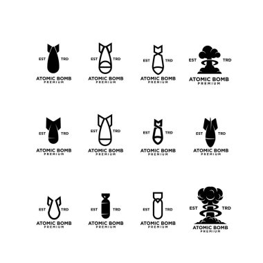 Atom Bombası ikonu tasarım örnekleme şablonu