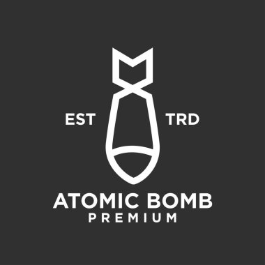 Atom Bombası ikonu tasarım örnekleme şablonu
