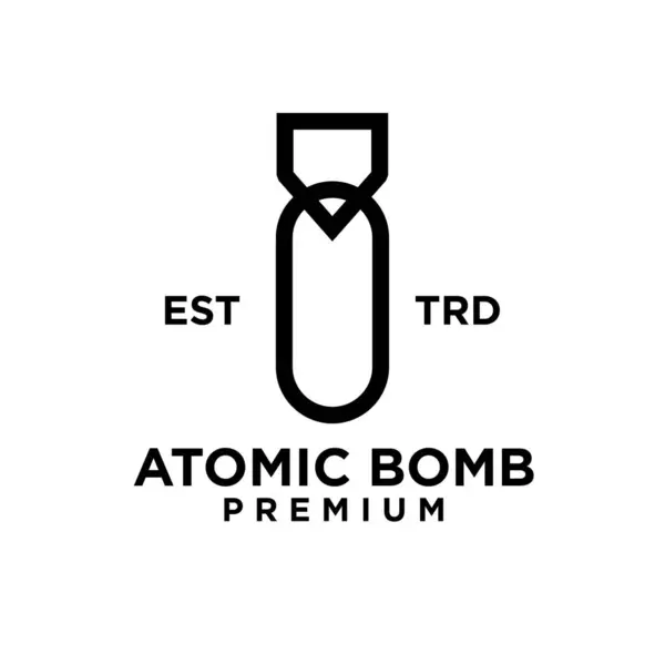 Vorlage Zur Illustration Des Atombomben Symbols — Stockvektor