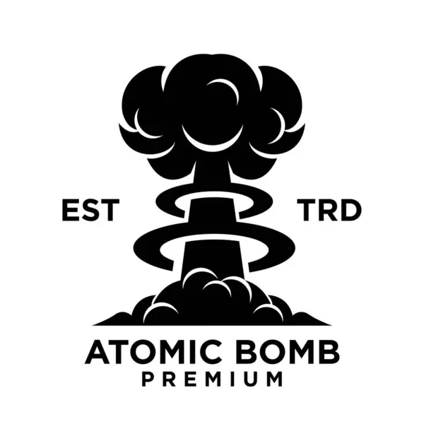 Atomic Bomb Icon Design Illustration Template — Stock Vector