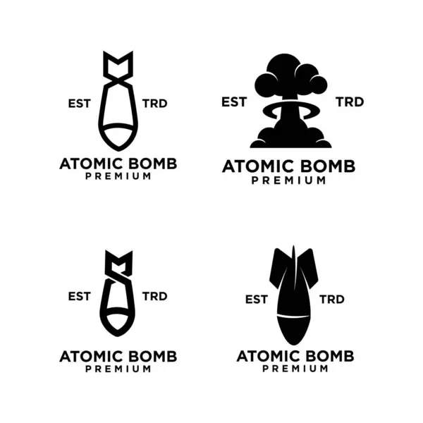 Plantilla Ilustración Diseño Icono Bomba Atómica — Archivo Imágenes Vectoriales