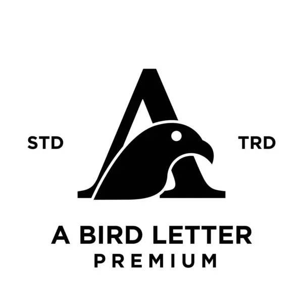 Ein Vogel Buchstabe Icon Design Illustration Vorlage — Stockvektor