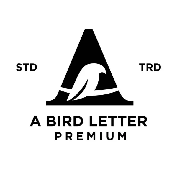 Bird Letter Icon Design Illustration Template — Stock Vector