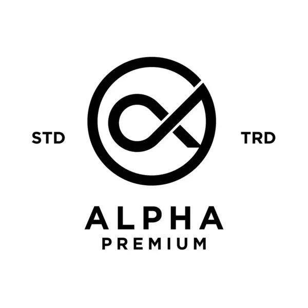 Alpha Letter Icon Design Illustration Template — Stock Vector