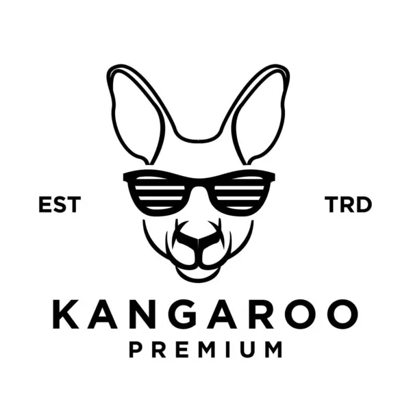 Kanguru Simgesi Tasarım Örnekleme Şablonu — Stok Vektör