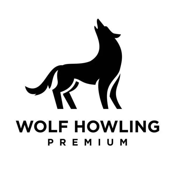 Wolf Vytí Logo Ikona Design Ilustrační Šablona — Stockový vektor