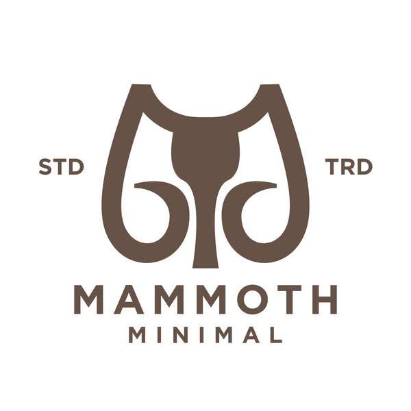Mammoth M initial letter design template