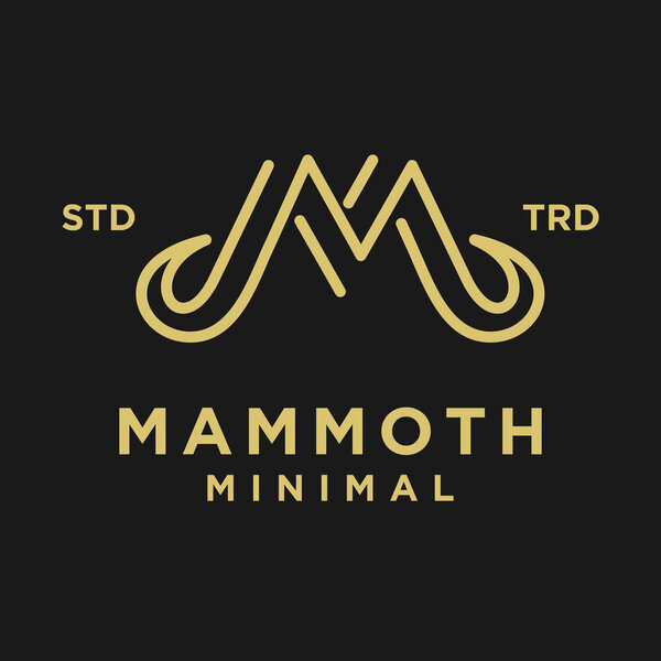 Mammoth M initial letter design template
