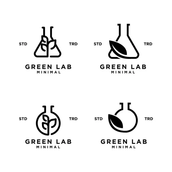 Zielony Lab Ikona Liści Wzór Ilustracji Szablon Grafika Wektorowa