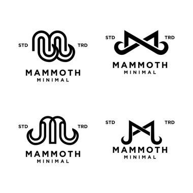 Mamut M ilk harf dizayn şablonu