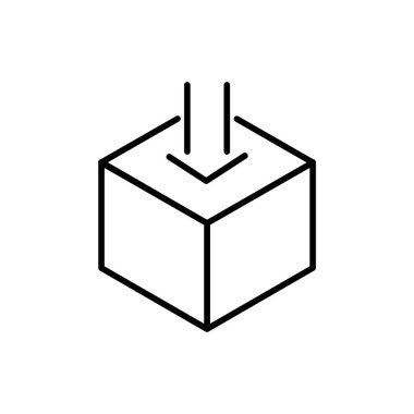 Ok satırı simge dizayn şablonlu kutu teslimatı
