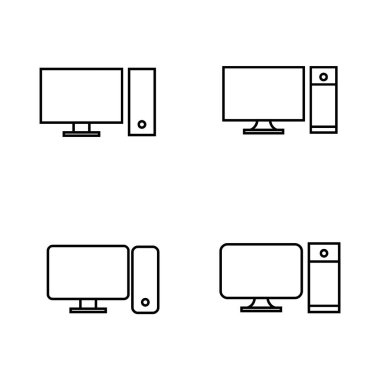 Kişisel bilgisayar satırı simgesi tasarım şablonu