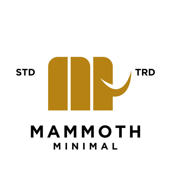 Mammoth M initial letter design template