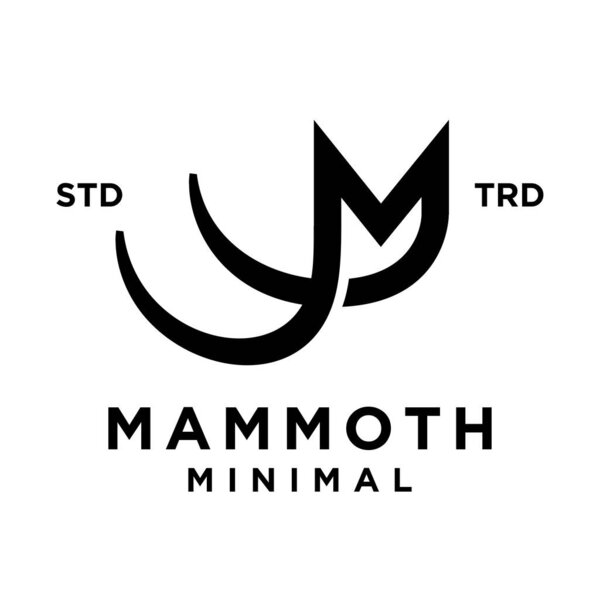 Mammoth M initial letter design template
