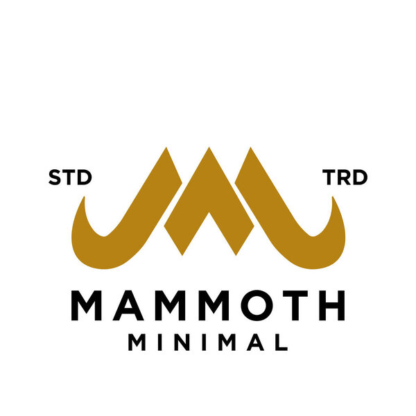 Mammoth M initial letter design template