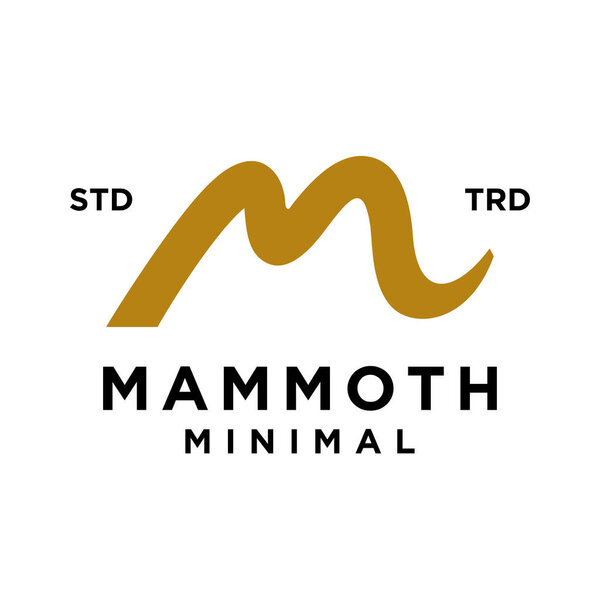 Mammoth M initial letter design template