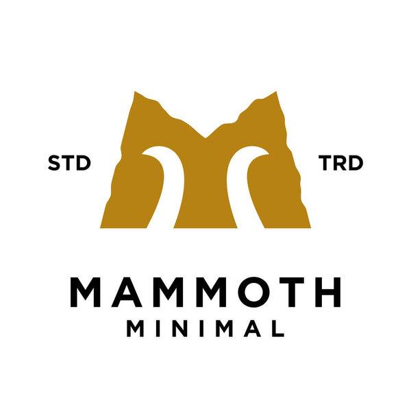 Mammoth M initial letter design template