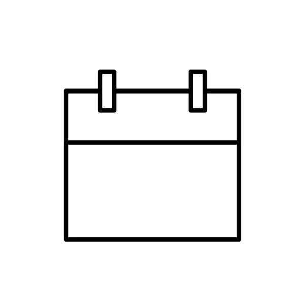 Plantilla Ilustración Diseño Icono Línea Calendario — Vector de stock