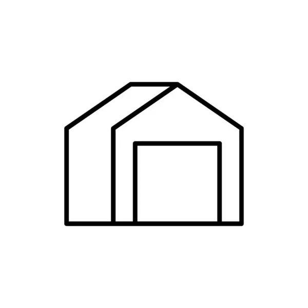 Warehouse Line Icon Design Illustration Template — Stock Vector