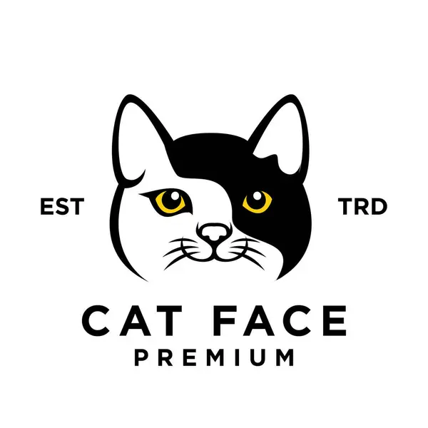 stock vector Cat face head icon design illustration template