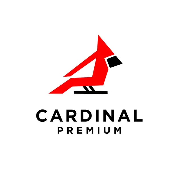 Cardinal Bird Modern Simple Template Design — Stock Vector