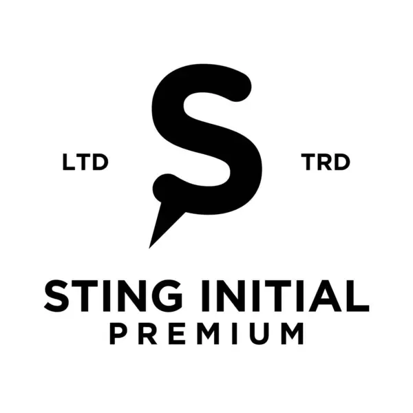 Sting Letter Ikon Design Mall — Stock vektor