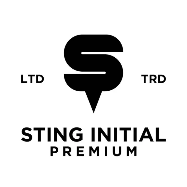 Sting Letter Šablona Návrhu Ikon — Stockový vektor