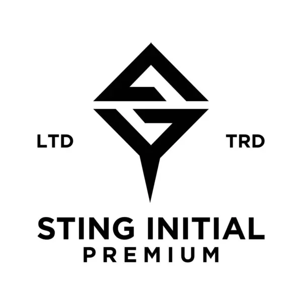 Sting Carta Icono Plantilla Diseño — Vector de stock