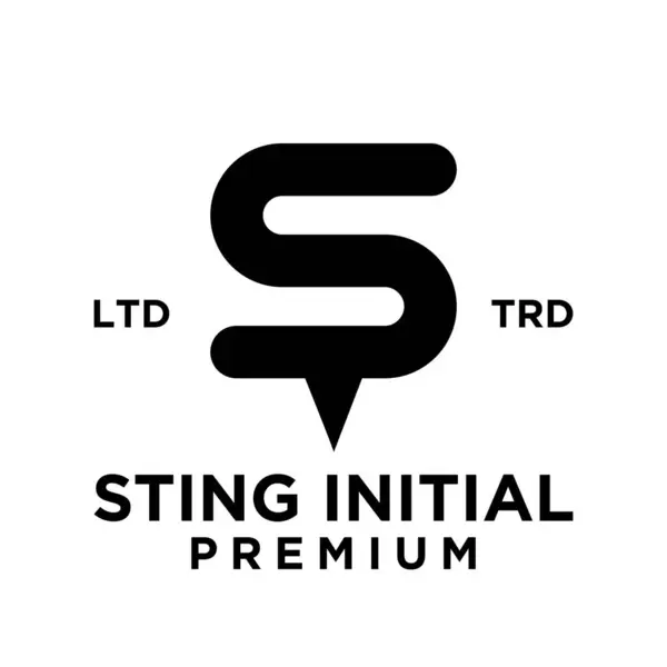Sting Letter Šablona Návrhu Ikon — Stockový vektor