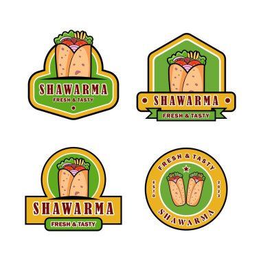 Doner logo kebap ve shawarma klasik şablonu