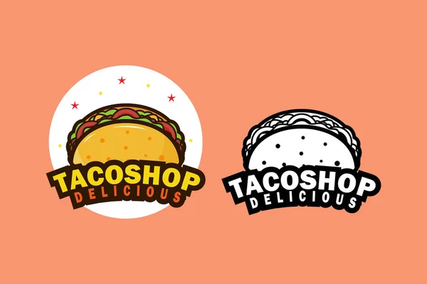 Шаблон Векторной Иллюстрации Логотипа Магазина Taco — стоковый вектор