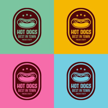 Taze ve lezzetli sosisli sandviç rengi tasarımı