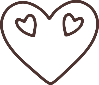 Sevgililer Günü sevimli el çizimleri, dekoratif kartlar için sevimli çizimler.