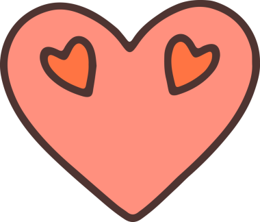 Sevgililer Günü sevimli el çizimleri, dekoratif kartlar için sevimli çizimler.