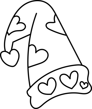 Sevgililer Günü sevimli el çizimleri, dekoratif kartlar için sevimli çizimler.