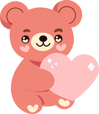 Sevgililer Günü sevimli el çizimleri, dekoratif kartlar için sevimli çizimler.