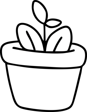 Şirin çizgi film, bahçe, bahar, ağaçlar, çiçekler, bahçe, illüstrasyon, el çizimi