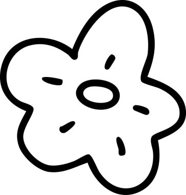 Şirin çizgi film, bahçe, bahar, ağaçlar, çiçekler, bahçe, illüstrasyon, el çizimi